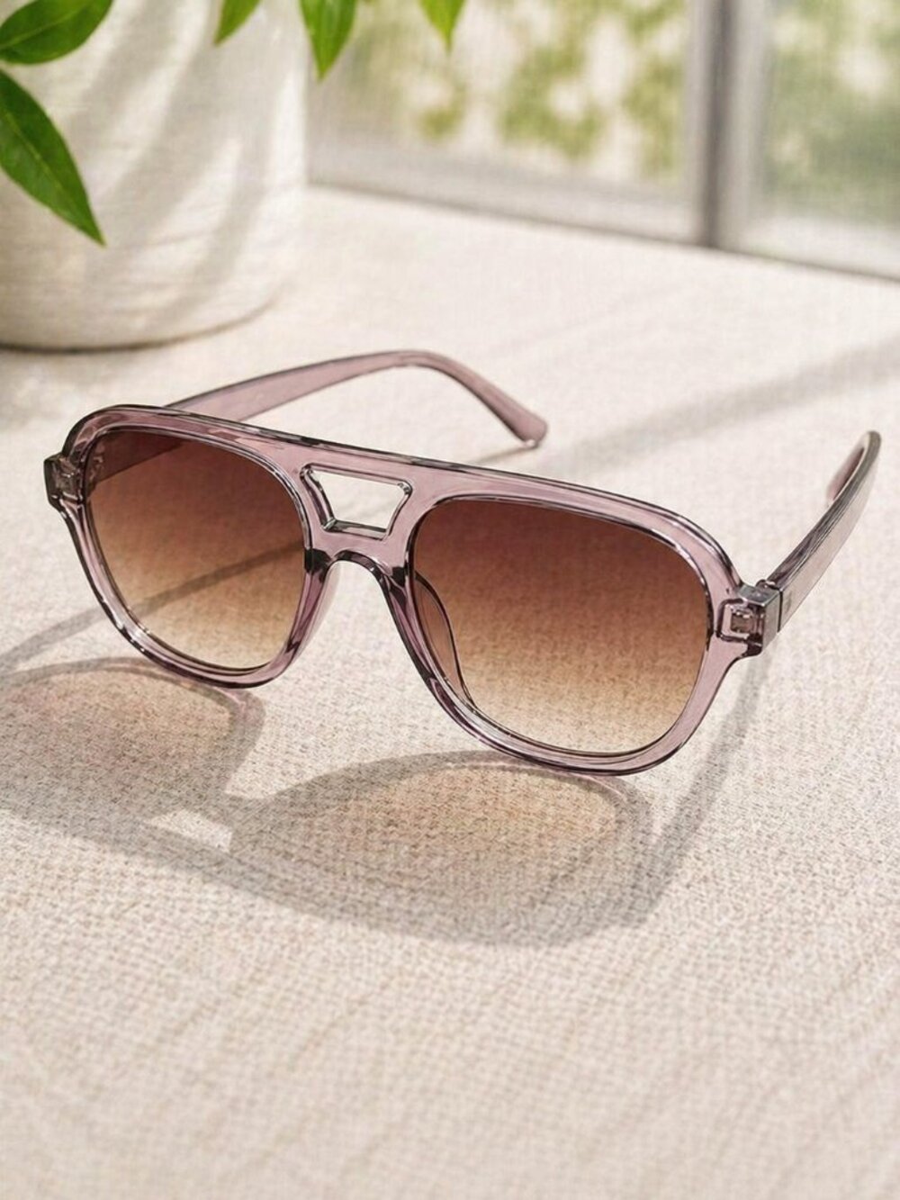 AIRE Whirlpool Sunglasses Mauve Translucent Brown Gradient Lens